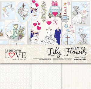 Zest Papier 30x30 Lily Flower -Extra Laserowe Love