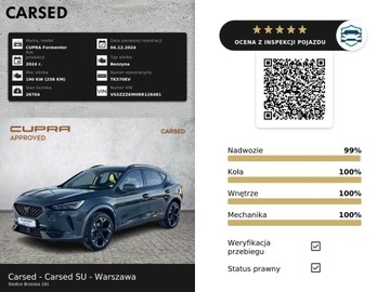 Cupra Formentor Crossover 2.0 TSI 190KM 2024 Cupra Formentor FV-23%, ASO, Salon PL, Bezwypadkow, zdjęcie 5