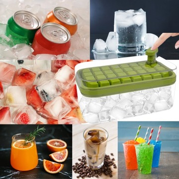 БОЛЬШОЙ КОНТЕЙНЕР ДЛЯ ИЗГОТОВЛЕНИЯ КУБИКОВ ЛЬДА ФОРМОВКА ДЛЯ ЛЬДА CUBE MAKER 64 ШТ. XXL