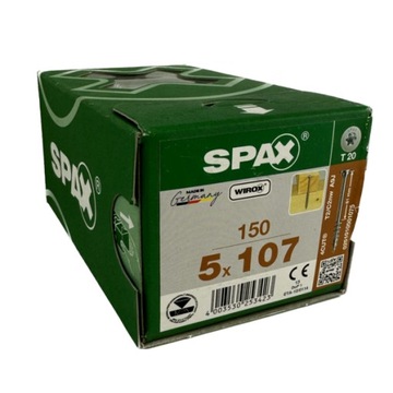 SPAX Wkręty do montażu łat dachowych 5,0x107 150szt