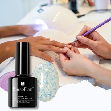 BiAlo Blue Hybrid Nail Pale с ультрафиолетовым лаком/L113