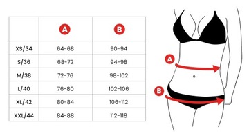 Dół bikini w prążki majtki figi w literę V czarne Aruna Esotiq S