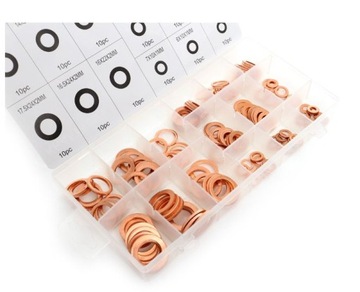 МЕДНЫЕ ШАЙБЫ, УПЛОТНЕНИЯ, ЗЕМЛЯ 150 шт. KD10503.