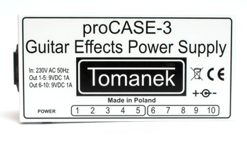 TOMANEK ProCASE-3 БЛОК ПИТАНИЯ НА 10 ЭФФЕКТОВ 9 В постоянного тока, СТАБИЛИЗИРОВАННЫЙ