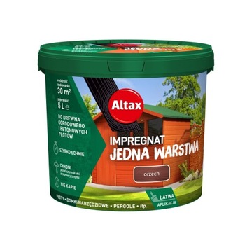 ALTAX Impregnat DREWNO Ogrodowe 4,5l ORZECH