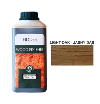 FIDDES Bejca wodna do drewna mebli LIGHT OAK jasny dąb 1L