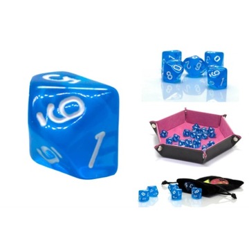 KOSTKA RPG KOŚĆ DZIESIĘCIOŚCIENNA K10 LODOWA