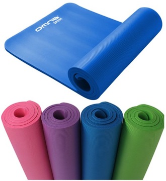 ZIELONA MATA GIMNASTYCZNA DO ĆWICZEŃ JOGI PILATESU FITNESS + TORBA I PASEK