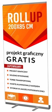 Сверните БОЛЬШУЮ ВЫСТАВОЧНУЮ СИСТЕМУ 200х85 см ВАШ ЛОГОТИП-баннер С ДИЗАЙНОМ