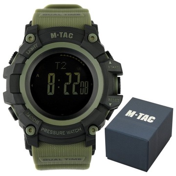 ZEGAREK TAKTYCZNY WOJSKOWY M-Tac ADVENTURE WIELOFUNKCYJNY BLACK/OLIVE