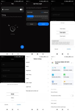 Kontroler LED COB SPI RGBIC NEON oświetlenie Seria SD WiFi+RF TUYA