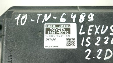 JEDNOTKA ŘÍZENÍ MOTORU LEXUS IS II 2.2 D IS220 89661-53702 175800-4731
