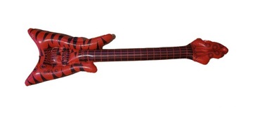 Gitara nadmuchiwana dmuchana DJ wesele impreza CZERWONA