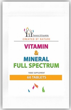 Multi VITAMINS MINERALS FOREST MAGNEZ WAPŃ CHROM D3 B12 MIEDŹ SÓD JOD CYNK
