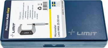 МИКРОМЕТР ВНЕШНИЙ МИКРОМЕТР 25–50 мм ПРЕДЕЛ