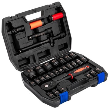 НАБОР ТОРЦЕВЫХ КЛЮЧЕЙ УДАРНОГО ГОЛОВКИ КЛЮЧ КОЛЕСО 32 ЭЛЕМЕНТА. 1/2