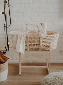 Колыбелька-корзина Ahojbaby Rockingbaby Moose, бесцветная