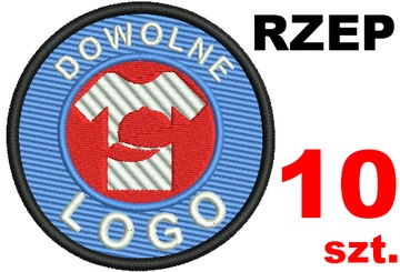 Naszywki haftowane dowolny projekt LOGO 10szt RZEP