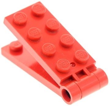 18265 LEGO 3149c01 - zawias płytka 2x5 - czerwony - 1szt