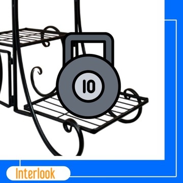МЕТАЛЛИЧЕСКАЯ ПОДСТАВКА ДЛЯ ЦВЕТОВ, ПОДСТАВКА, 4 ГОРШКА, РАСТЕНИЯ, ЦВЕТЫ, ЛОФТ, ЧЕРНЫЙ МАТОВЫЙ 79.5