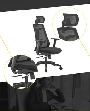 Эргономичное кресло Classic черное, для домашнего офиса