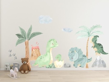 Naklejka na ścianę dinozaury dinki XXL - cz.1.