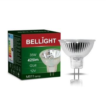 Żarówka Żarnik Halogenowa Halogen Reflektor MR11 GU4 12V 420lm 35W 35mm