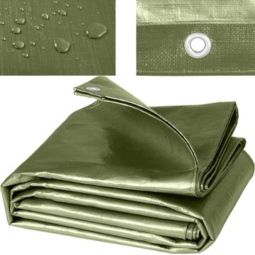 PLANDEKA GRUBA 4x5m PŁACHTA MROZOODPORNA WODOODPORNA WZMACNIANA MOCNA ++UV