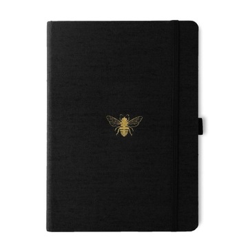 Dingbats* Pro Notatnik A5 - Black Bee w Linie - Dziennik z Papier z kości s