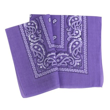 BANDAMKA BANDANA CHUSTKA APASZKA FIOLETOWA LAWENDOWA