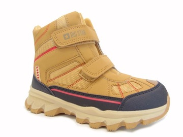 Детские ботинки Big Star KK374158 Camel — теплая зимняя обувь на липучке