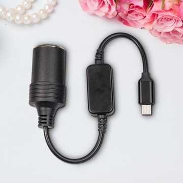 Портативный кабель-переходник USB C в прикуриватель