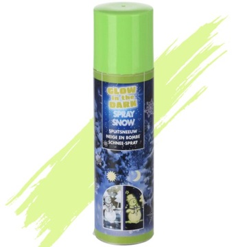 SZTUCZNY ŚNIEG w SPRAYU SPRAY DEKORACYJNY ŚWIECĄCY W CIEMNOŚCI 150ML FLUO
