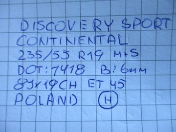 KOLA RÁFKY PNEUMATIKY LAND ROVER DISCOVERY SPORT R19 MS