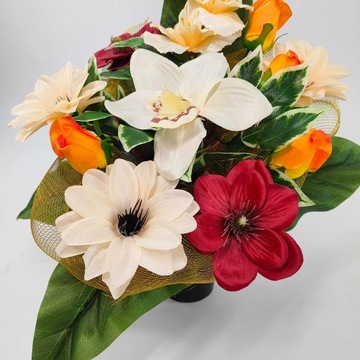 Комплект могильный 50-080 Кладбищенское украшение + букет