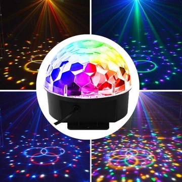DISCO LED RGB BALL ДИСКОПРОЕКТОР + ПУЛЬТ ДИСТАНЦИОННОГО УПРАВЛЕНИЯ