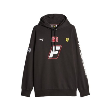 PUMA BLUZA MĘSKA Z KAPTUREM FERRARI RACE GARAGE CREW HOODIE CZARNA r.L