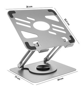 РЕГУЛИРУЕМАЯ ПОДСТАВКА ДЛЯ НОУТБУКА, ПОВОРОТНАЯ НА 360°, СТОЛ ДЛЯ НОУТБУКА ДО 17 ДЮЙМОВ