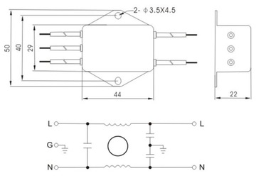 Сетевой противопомеховый фильтр EMI RFI, 10 А, 230 В, однофазный