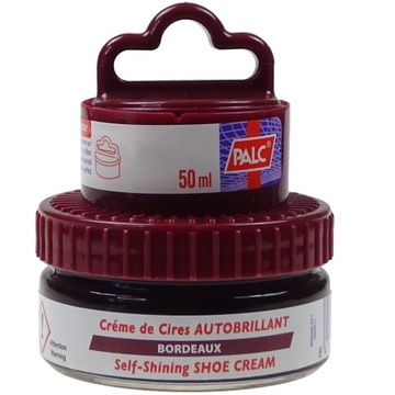 бордовый крем для обуви, восковой крем для пальцев ног + губка