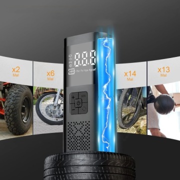 МИНИ-ЭЛЕКТРИЧЕСКИЙ ВЕЛОСИПЕДНЫЙ НАСОС С ЦИФРОВЫМ ДИСПЛЕЕМ, POWERBANK, 12 В