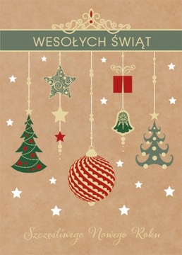 KARNET BOŻE NARODZENIE EKO ŚWIĘTA + KOPERTA 246F