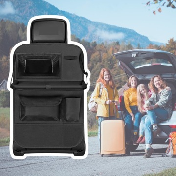 ОРГАНАЙЗЕР АВТОКРЕСЛА ЗАЩИТА СТОЛИКА СПИНКИ АВТОМОБИЛЯ ЧЕРНЫЙ