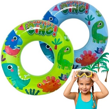 KOŁO DMUCHANE DLA DZIECI DO WODY / NA BASEN / NA PLAŻĘ DINOZAURY 50 cm