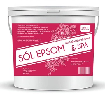 SOL DO KĄPIELI MAGNEZOWA SIARCZAN MAGNEZU EPSOM GORZKA ANGIELSKA 10KG