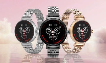 SMARTWATCH ЖЕНСКИЕ ЧАСЫ, ЭЛЕГАНТНЫЕ ДЛЯ ЖЕНЩИН МЕНЮ PL СОЕДИНЕНИЯ 4 ремешка