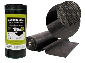NAJMOCNIEJSZA AGROTKANINA 90g 1,6x50m AGROWŁÓKNINA UV3 ANTYCHWASTOWA