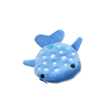 Плюшевая сумка Shark Coin Bag с брелоком на молнии, синяя