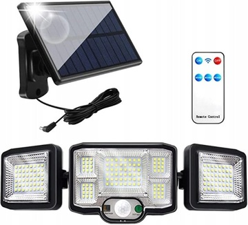 LAMPA SOLARNA 192LED CZUJNIK RUCHU ZMIERZCHU