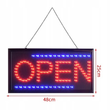 РЕКЛАМА НЕОНОВЫЙ СВЕТОДИОД ИНСТРУКЦИЯ ОТКРЫТАЯ ЦВЕТНАЯ ПАНЕЛЬ ЗНАК